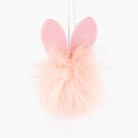 Deko Hänger Osterhase Plüsch Filz verschiedene Farben 8x14cm