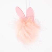 Deko Hänger Osterhase Plüsch Filz verschiedene Farben 8x14cm