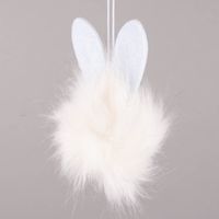 Deko Hänger Osterhase Plüsch Filz verschiedene Farben 8x14cm