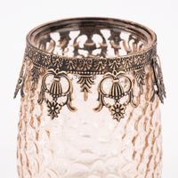 Glaswindlicht Alara mit Metallrand orientalisch bräunlich bronzefarbig verschiedene Größen