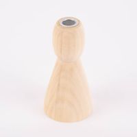 Creativ Company Kerzenhalter für schmale Stabkerzen Kegel Kiefernholz natur 5x10cm