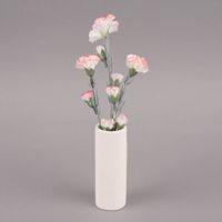 Creativ Company Vase Zylinder Terrakotta weiß 4x11cm
