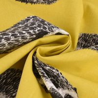 Dekostoff Baumwolle Digitaldr. Hedgehog Canvas Igel gelb schwarz 140cm
