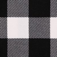 Canvas Baumwollstoff Waterproof Check Karo schwarz weiß 1.40m