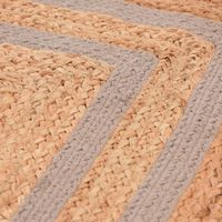 Teppich geflochten Jute Baumwolle Rechtecke natur hellgrau 90x60cm