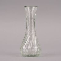 Clayre & Eef Deko Vase mit schmalem Hals Rillen Glas 15.5x7cm
