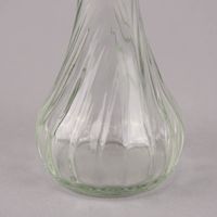 Clayre & Eef Deko Vase mit schmalem Hals Rillen Glas 15.5x7cm