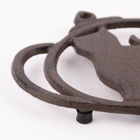 Clayre & Eef Untersetzer Teekanne Katze Metall braun 16x15x1.5cm