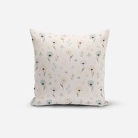 SCHÖNER LEBEN. Kissenhülle Pastell Blumen ecru mintgrün vanille