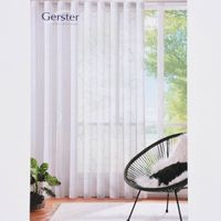 Scherli Gardinenstoff EASY CARE transparent Leinenstrukur Grafik Schlingendessin ecru 2.95m Höhe