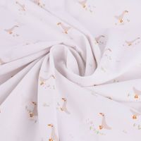 Baumwollstoff Popeline Gänse GOOSE AND FLOWERS weiß 1.48m Breite