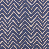 Viskosestoff Bekleidungsstoff Radiance Chevronmuster blau beige 1.40m