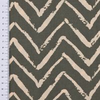 Viskosestoff Bekleidungsstoff Radiance Chevronmuster khakigrün beige