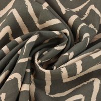 Viskosestoff Bekleidungsstoff Radiance Chevronmuster khakigrün beige