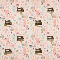 Dekostoff Sewing Supplies Nähmaschine Nähutensilien ecru pastell 1.4