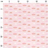 Rico Design Jerseystoff Wolken rosa weiß hellblau 72x100cm