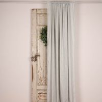 Bio Gardine halbtransparenter Vorhangschal aus Bio Baumwolle Leinenstruktur hellgrau 140x245cm