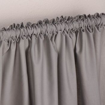 Bio Gardine Vorhangschal aus glatter feiner blickdichter Bio Baumwolle grau 140x245cm