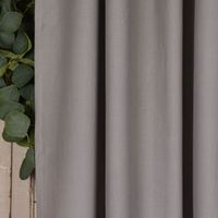 Bio Gardine Vorhangschal aus glatter feiner blickdichter Bio Baumwolle grau 140x245cm