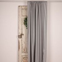 Bio Gardine Vorhangschal aus glatter feiner blickdichter Bio Baumwolle grau 140x245cm