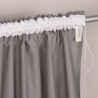 Bio Gardine Vorhangschal aus glatter feiner blickdichter Bio Baumwolle grau 140x245cm
