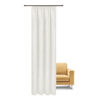 Bio Gardine Vorhangschal aus glatter feiner blickdichter Bio Baumwolle weiß 140x245cm