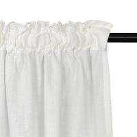 Bio Gardine Vorhangschal aus glatter feiner blickdichter Bio Baumwolle weiß 140x245cm