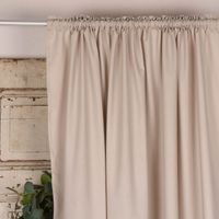 Bio Gardine Vorhangschal aus glatter feiner blickdichter Bio Baumwolle beige 140x245cm