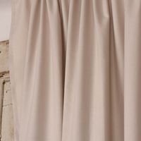 Bio Gardine Vorhangschal aus glatter feiner blickdichter Bio Baumwolle beige 140x245cm