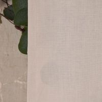 Bio Gardine Vorhangschal aus glatter feiner blickdichter Bio Baumwolle beige 140x245cm