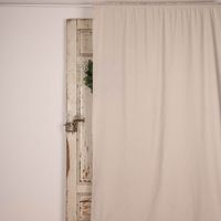 Bio Gardine Vorhangschal aus glatter feiner blickdichter Bio Baumwolle beige 140x245cm