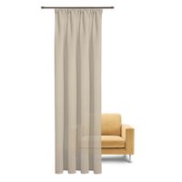 Bio Gardine halbtransparenter Vorhangschal aus Bio Baumwolle Leinenstruktur taupe natur 140x245cmr