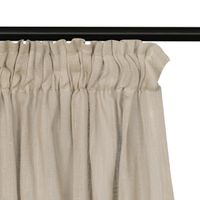 Bio Gardine halbtransparenter Vorhangschal aus Bio Baumwolle Leinenstruktur taupe natur 140x245cmr