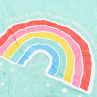 Sass & Belle Einkaufstasche faltbar Regenbogen bunt 36x55cm