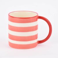 Sass & Belle Tasse Streifen My dog is my therapy rot weiß 300ml