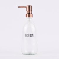 Sass & Belle Pumpflasche Badezimmer Glas klar rosegold 10x22.5cm verschiedene Varianten