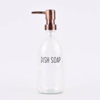 Sass & Belle Seifenspender Pumpflasche Küche Glas klar rosegold 10x22.5cm verschiedene Varianten
