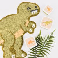 Sass & Belle Brotzeit-Dosen 3er Set Dino hellgrün weiß beige 11.5x5.5cm