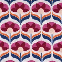 Viskosestoff Bekleidungsstoff Radiance Flowers Retro Blume fuchsia 1.4