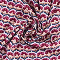 Viskosestoff Bekleidungsstoff Radiance Flowers Retro Blume fuchsia 1.4