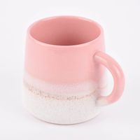 Sass & Belle Tasse Mojave glasiert Steinzeug rosa weiß 350ml