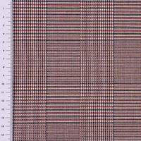 Bekleidungsstoff Hosenstoff Prince de Galles Karo rot blau 1.40m