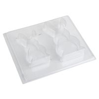 Rayher Gießform Kunststoff 2 Hasen Hasenfamilie 6x11.5x3cm und 14.5x8x3cm