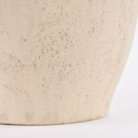 Pflanztopf rustikal bauchig aus Steinzeug cremeweiß 19 oder 25cm hoch
