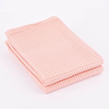 SCHÖNER LEBEN. Geschirrtuch 2er Set Waffelpique einfarbig 50x70cm verschiedene Farben