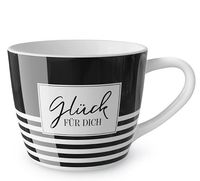 83860-La-Vida-Porzellan-Tasse-Streifen-Glueck-fuer-dich-schwarz-weiss-400ml-910571.jpg La Vida Porzellan Tasse Streifen Glück für dich schwarz weiß 400ml