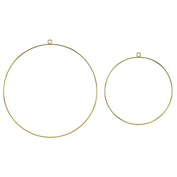 Dekoring Metall 2er Set in verschiedenen Größen goldfarbig 19.5cm und 28cm
