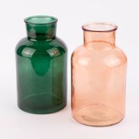 Deko Vase zylinderförmig Apothekerflasche Glas grün oder orange 30x17.5cm