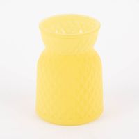 Vase mit Musterprägung Glas matt 10x13.5cm verschiedene Pastell Farben