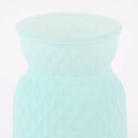 Vase mit Musterprägung Glas matt 10x13.5cm verschiedene Pastell Farben